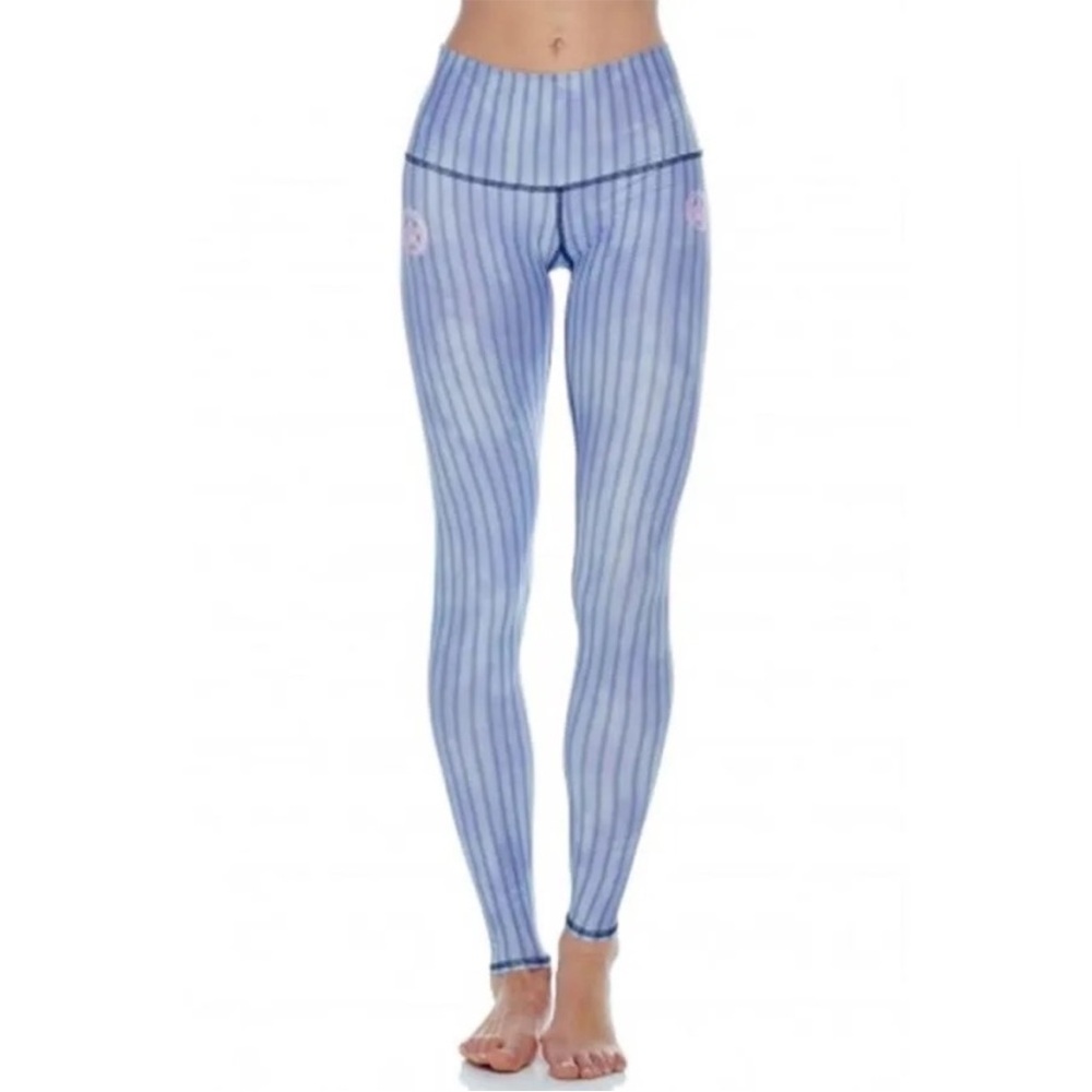 Teeki Tribe Blue Striped Leggings “Hot Pants” w/matching leg warmers
